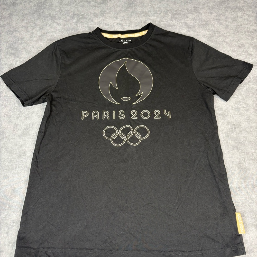 Paris 2024 Olympics T-Shirt Medium Black Graphic Logo Tee
